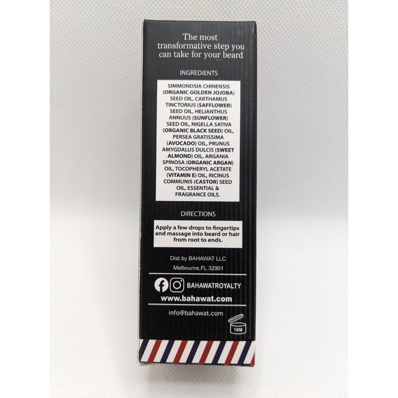 BAHAWAT Premium Beard & Hair Oil Conditioner & Softener - Barbershop Scent - 2oz - Picture 3 of 4